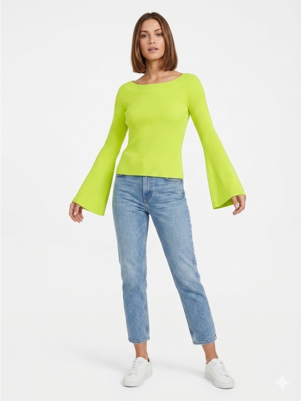 Lovers + Friends Neon Lime Knit Sweater